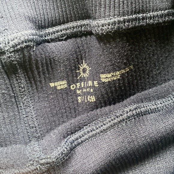 Aerie Offline Ribbed Leggings Set Sports Bra Navy s small - Picture 5 of 6